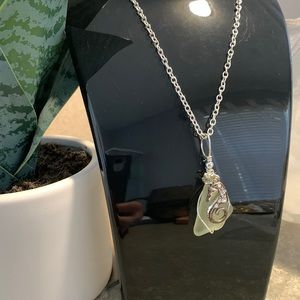 Seahorse sea glass necklace